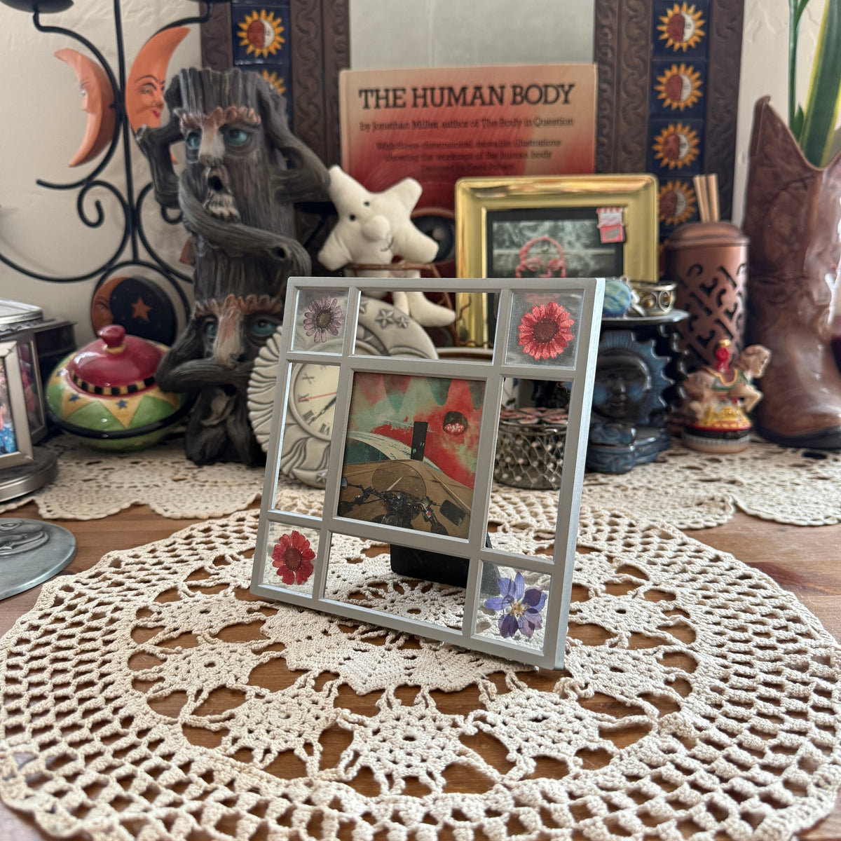 unique handmade vintage whimsical frame collectable wall decor
