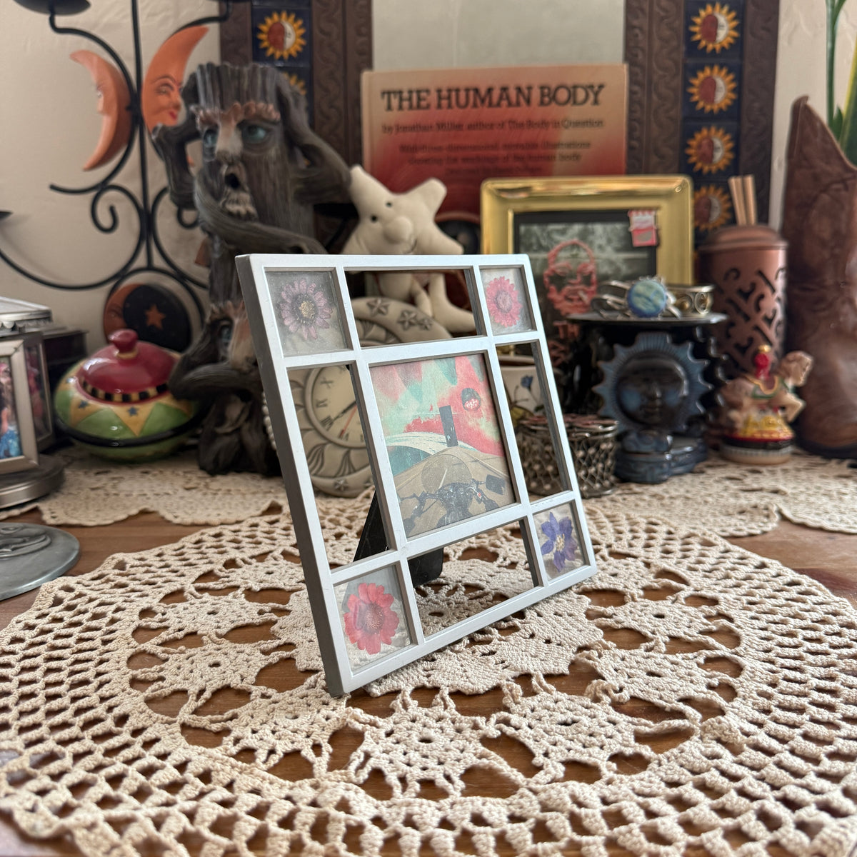 unique handmade vintage whimsical frame collectable wall decor