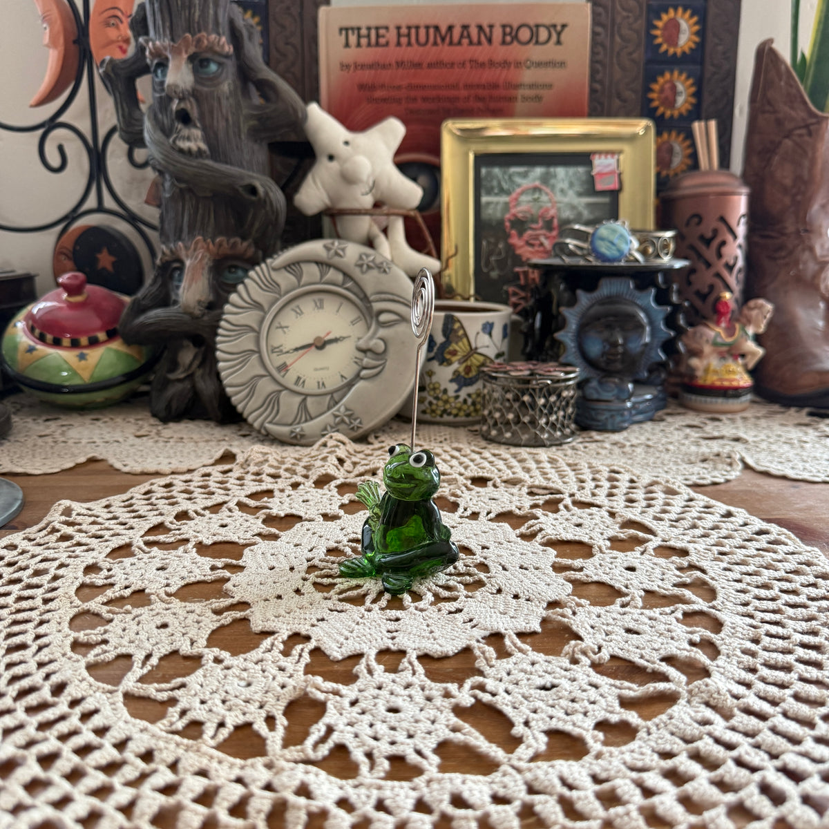 unique handmade whimsical folk art stained glass collectable decor